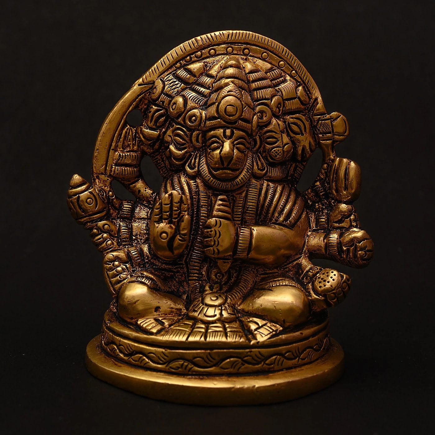 brass-prabhavali-panchamukhi-hanuman-idol