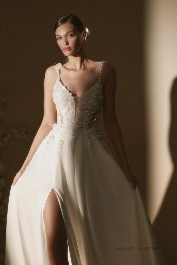 Robe de mariée bohème-chic AZORINA (Taille 38)