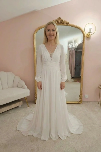Robe de mariée bohème-chic Magnolia (taille: grand 38, petit 40)