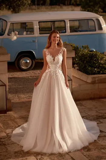 Robe de mariée bohème MINELLY - Monica Mariage Toulouse