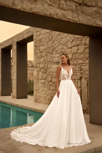 Robe de mariée bohème Caraya - Monica Mariage Toulouse