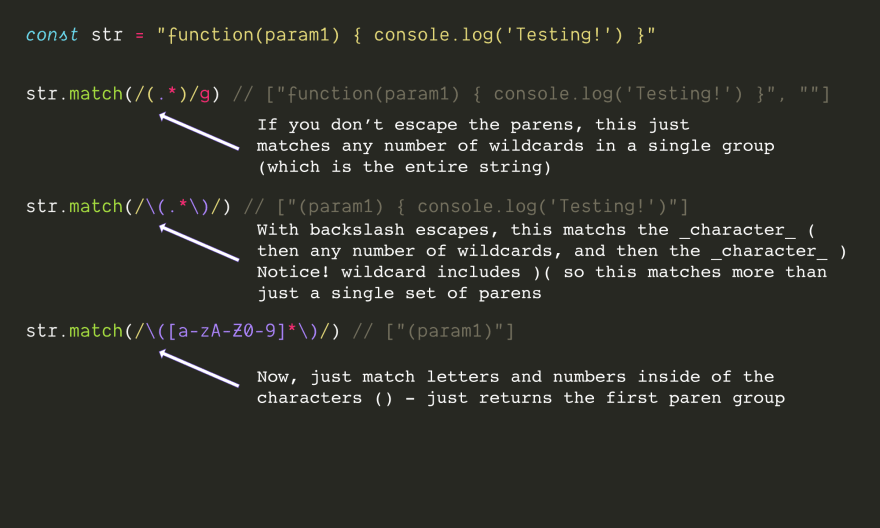 Regular expressions in javascript