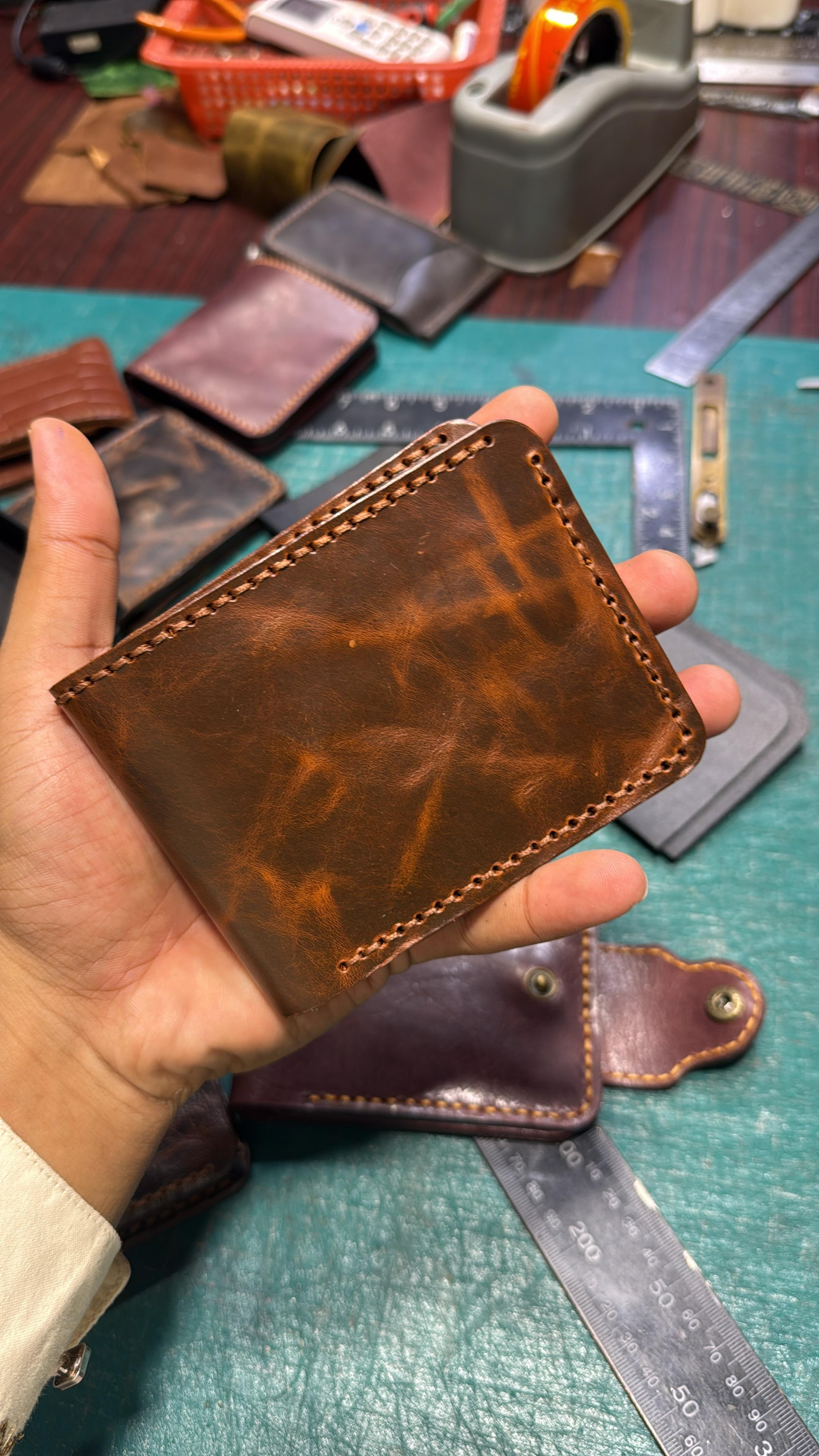 Wax Pull Up Leather Wallet