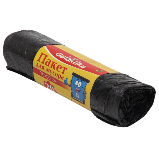Galaktika chiqindi paketlari 50-60 litr, 70x90 sm, 20 dona, qora — 2