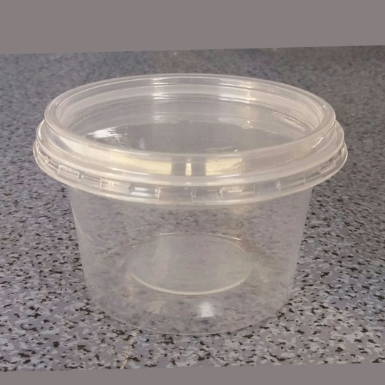 Qopqoqli shaffof plastik idish 200 ml, qaymoq va asal uchun, 1000 dona — Konteynerlar