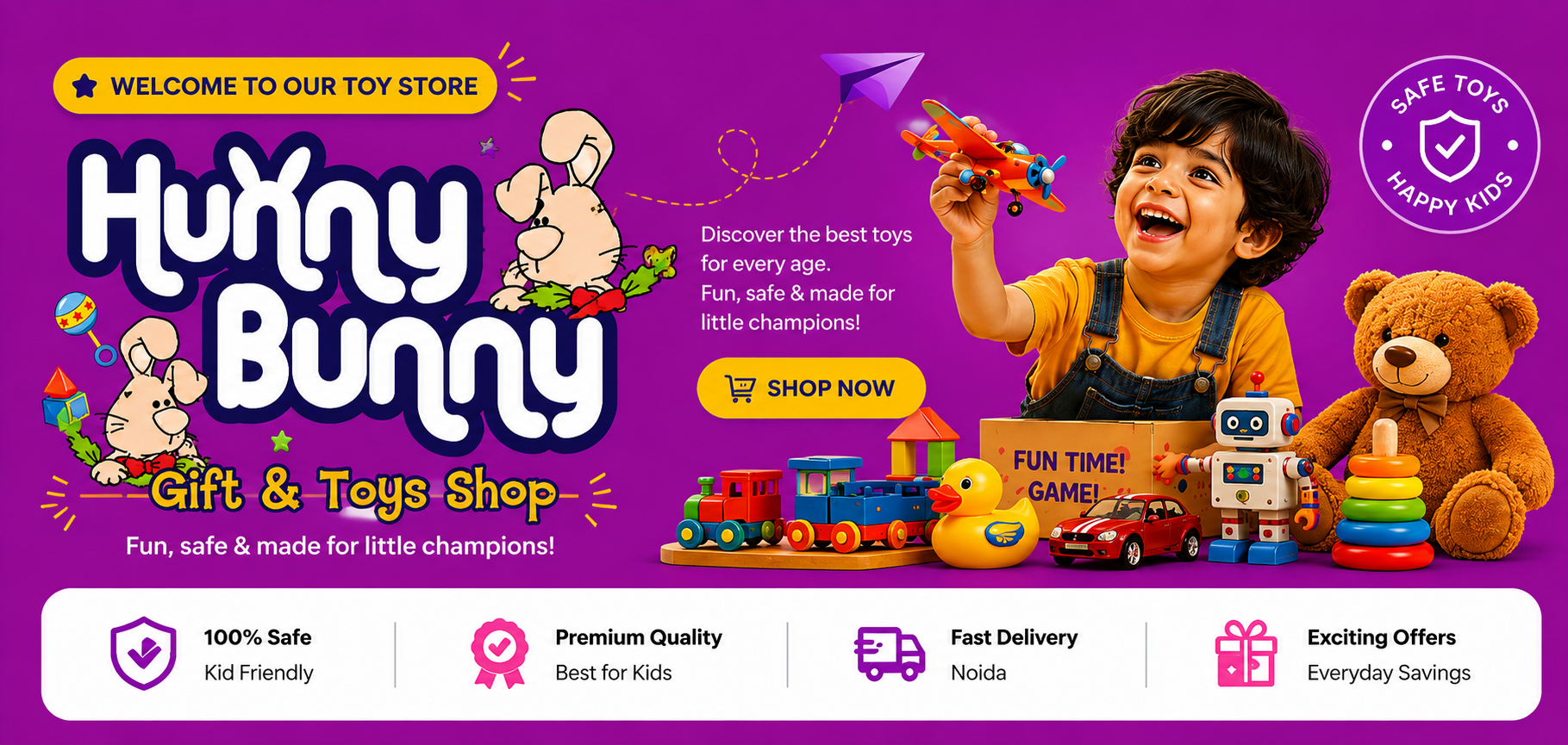 Hunny Bunny Store Sector 53 Noida Banner