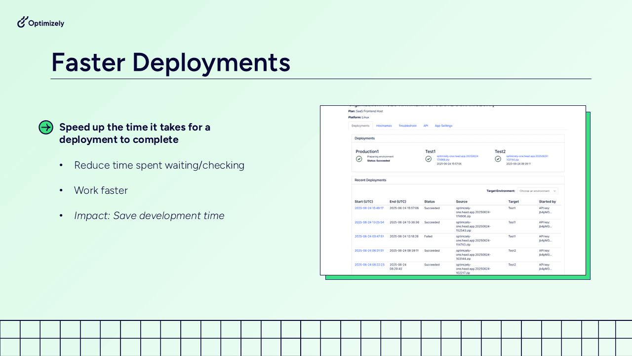 Faster Deployments