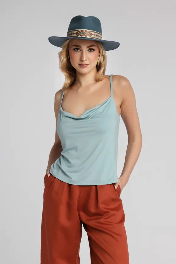 Top Delia - błękitny