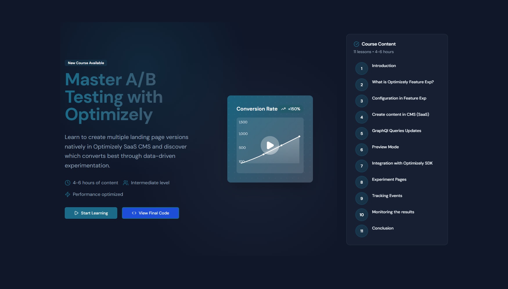 Optimizely Feature Experimentation with SaaS CMS