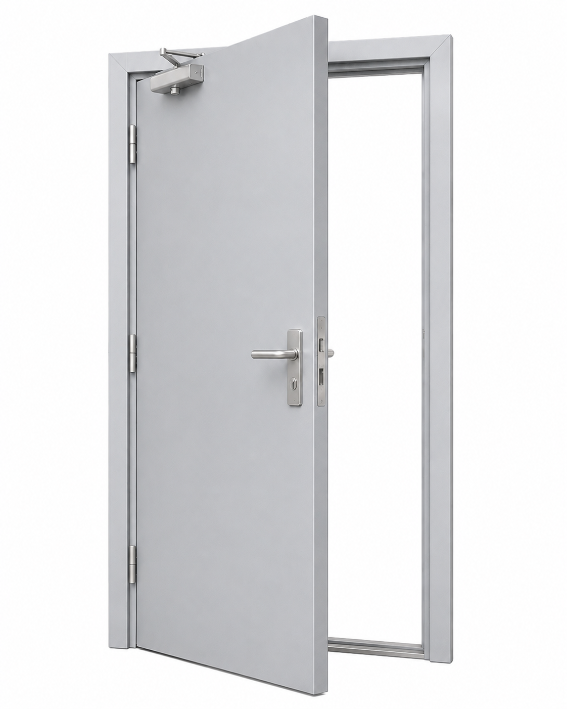 Cửa thép chống cháy EI60 Phút (Loại 1 cánh mở 1 chiều) - Sử dụng khoá gạt ngang