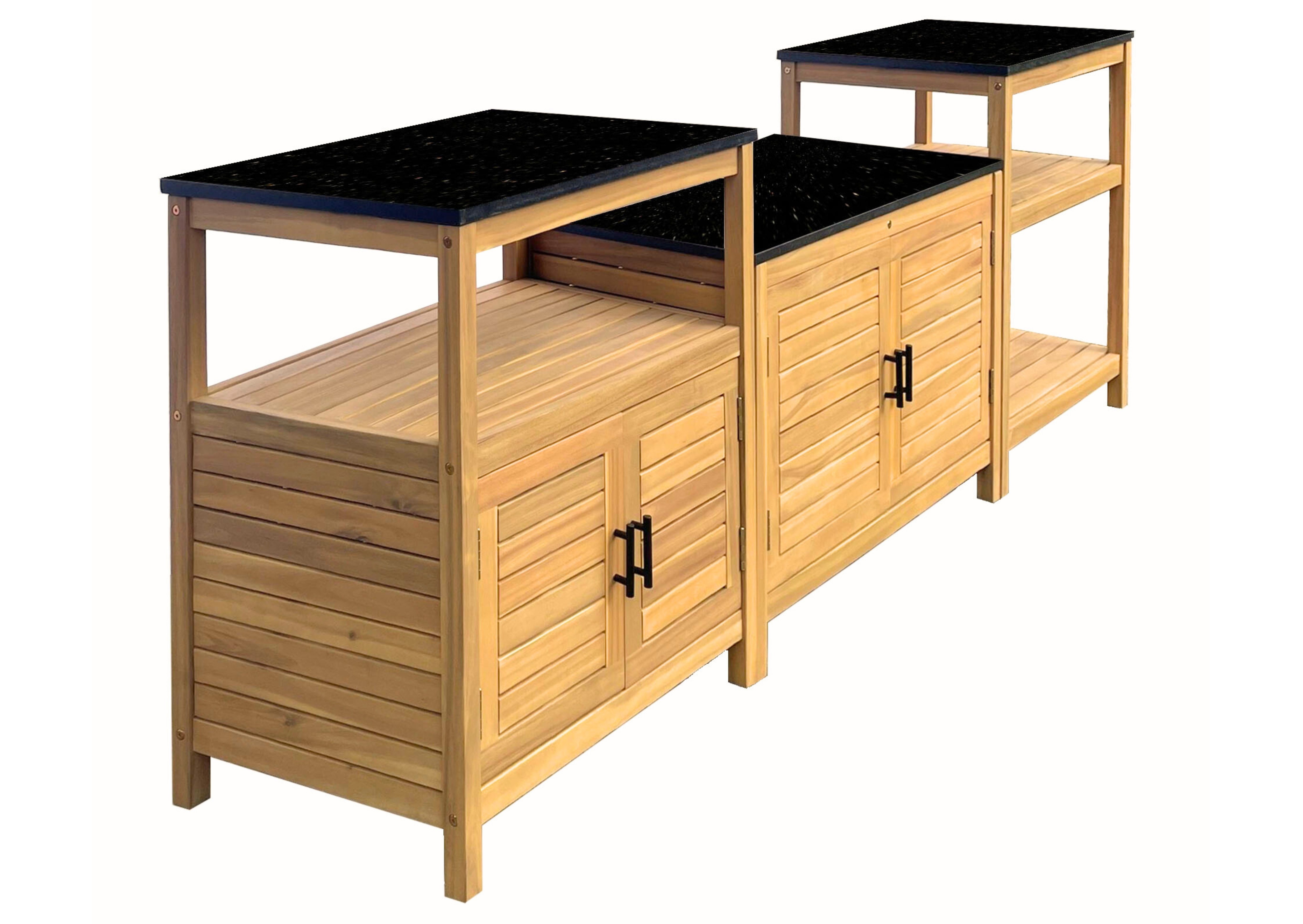 3-Pcs Acacia Granite Kitchen Set.