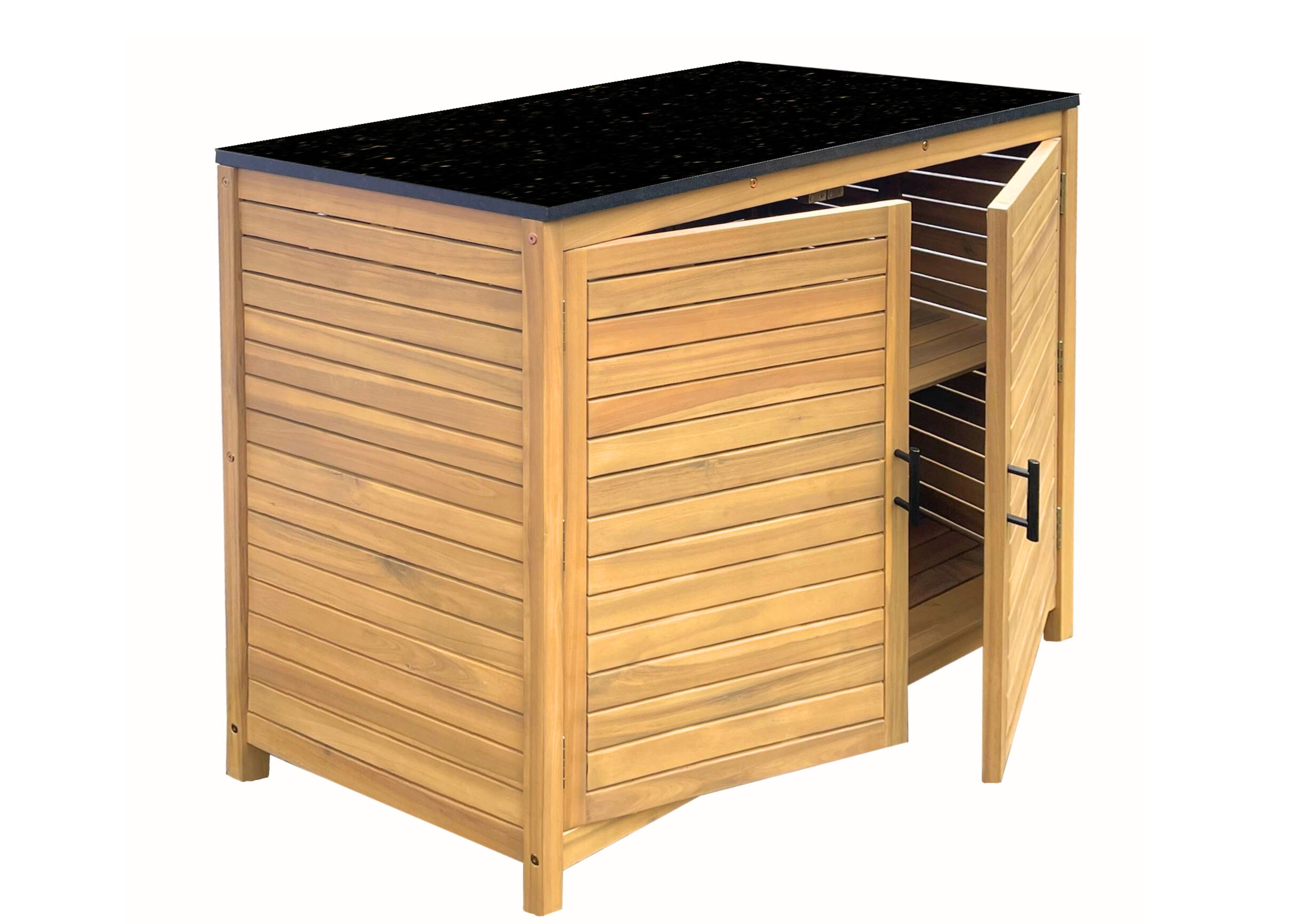 Kitchen Cabinet Double Door 100cm with Granite Top - Image 2