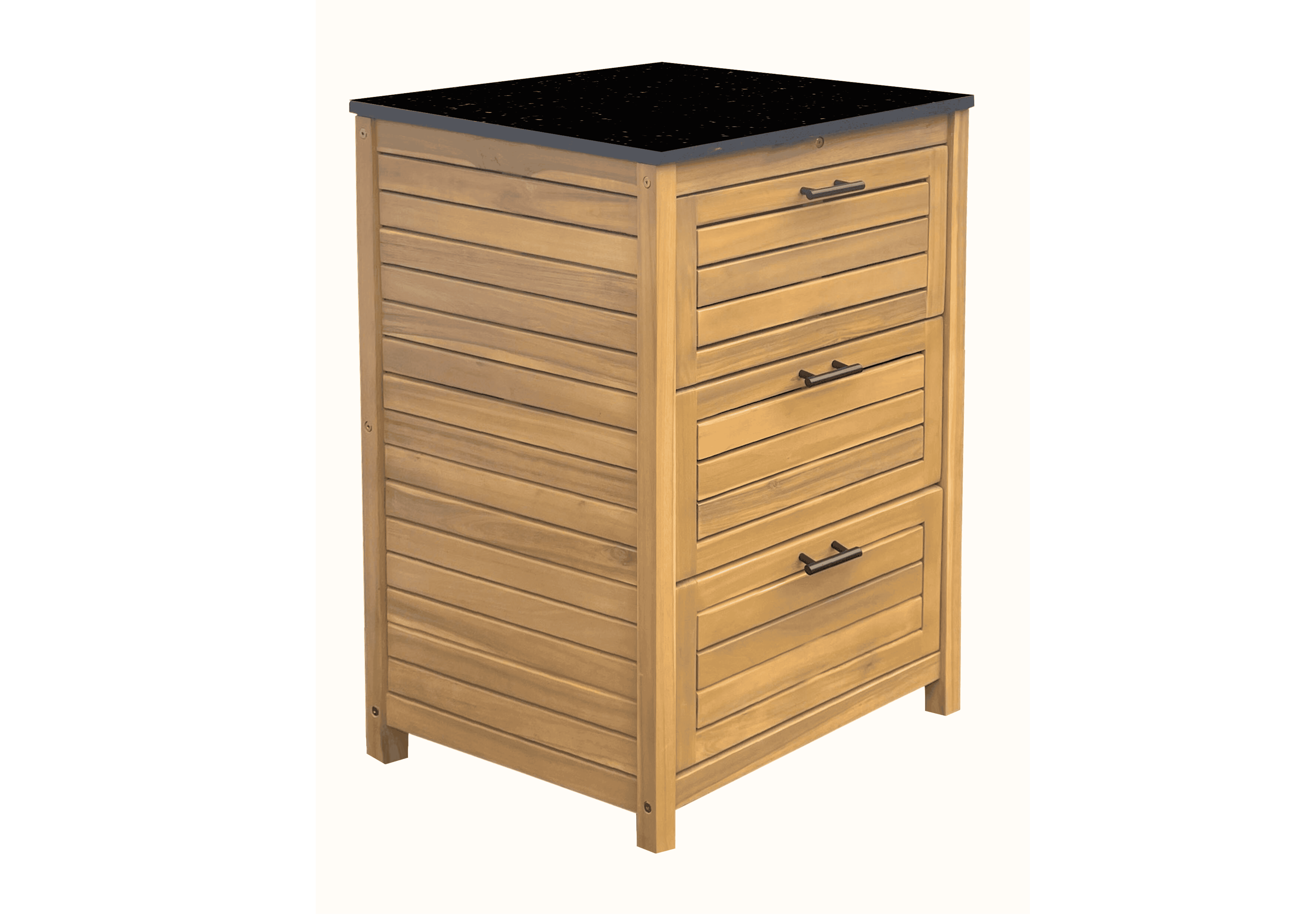 Kitchen Cabinet 3 Drawer with Granite Top