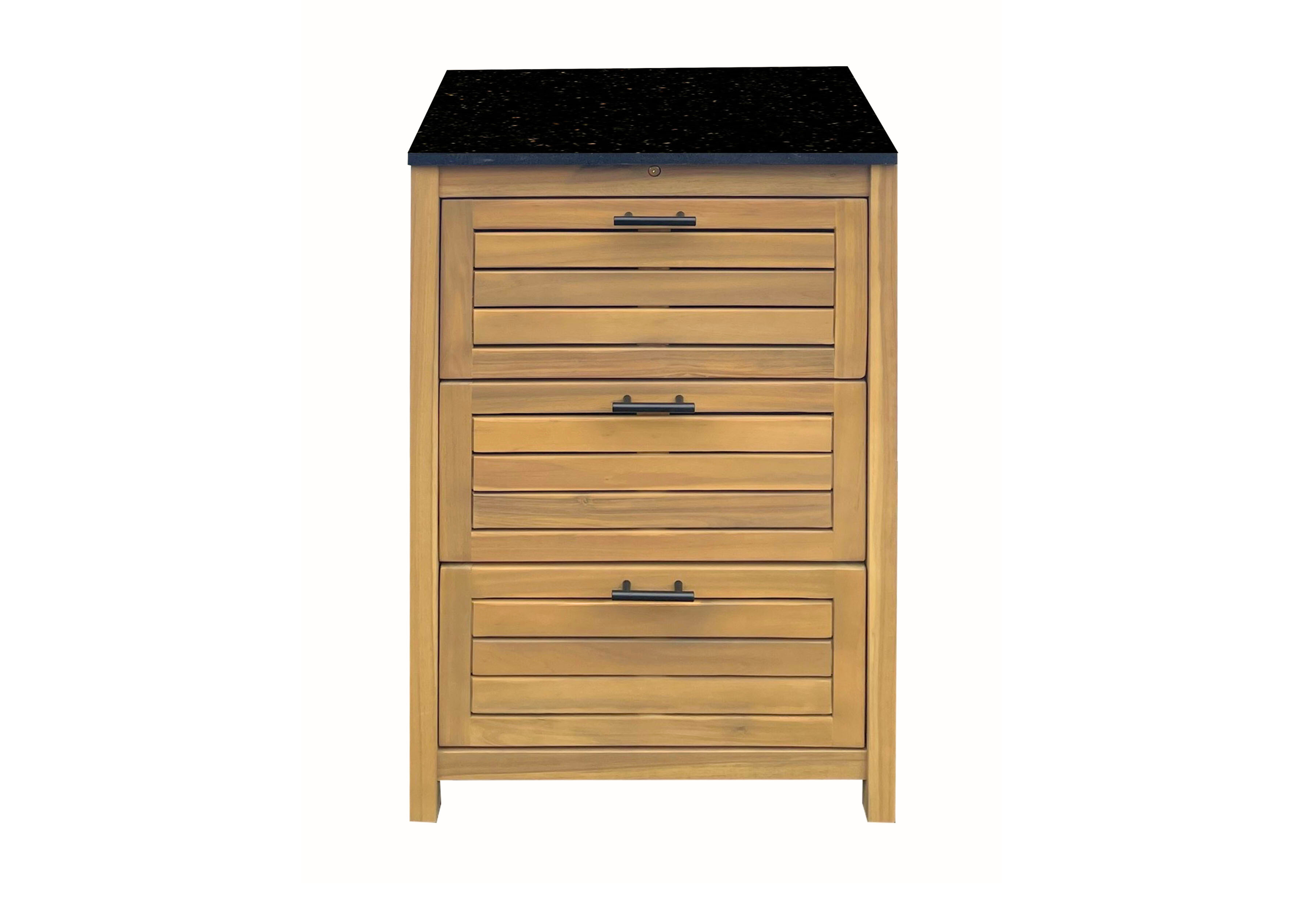 Kitchen Cabinet 3 Drawer with Granite Top - Image 2