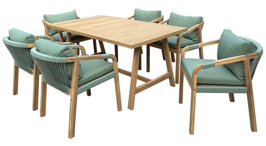 7 PCS PAPUA DINING SET