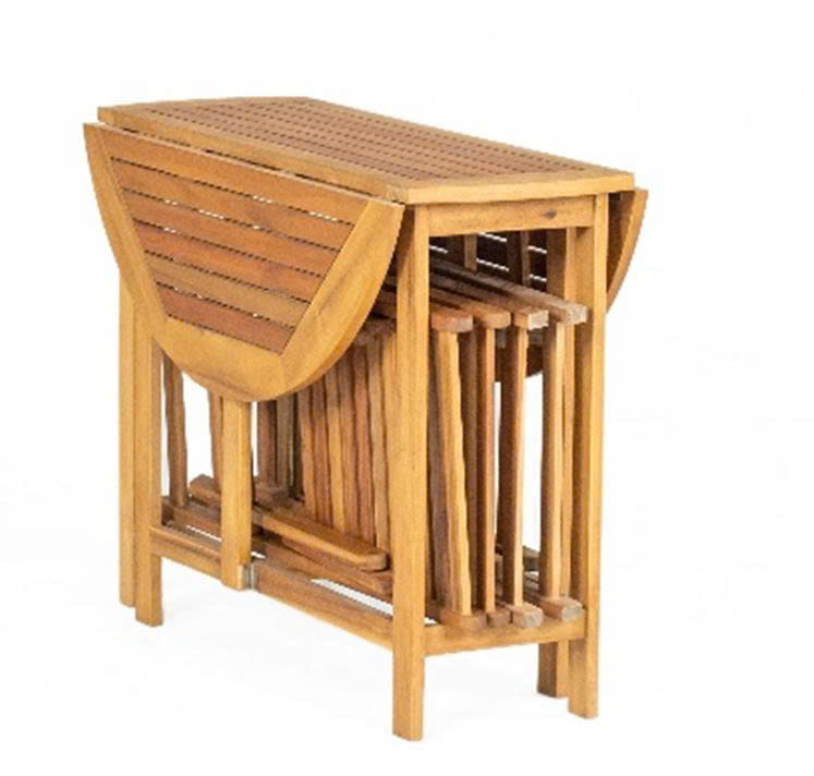 5 PCS ROUND TABLE DINING - Image 2