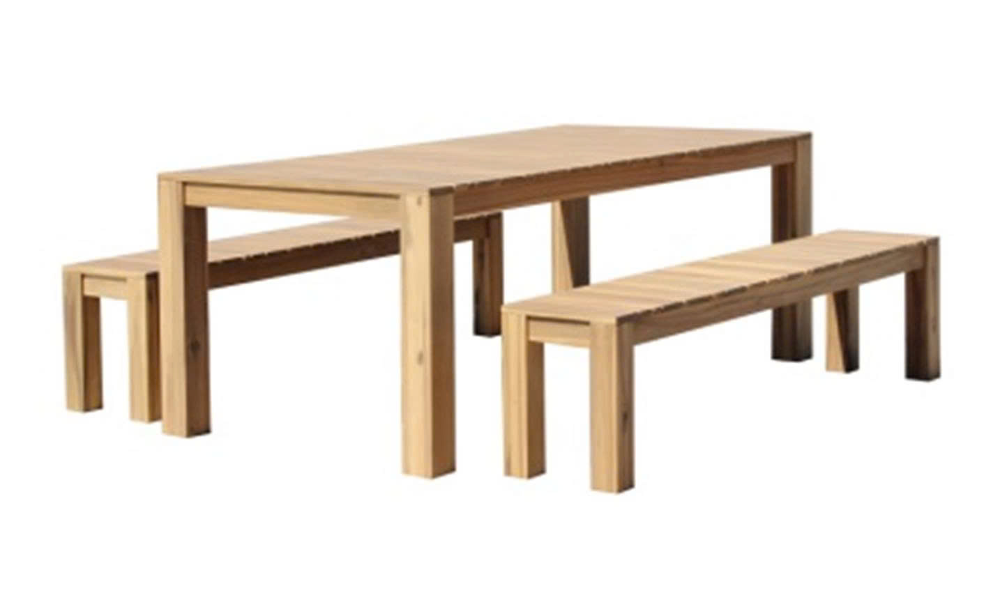 SQUARE LEGS BENCH SET