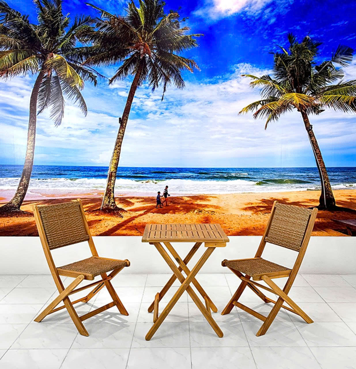 BISTRO SET WITH WICKER - Image 2