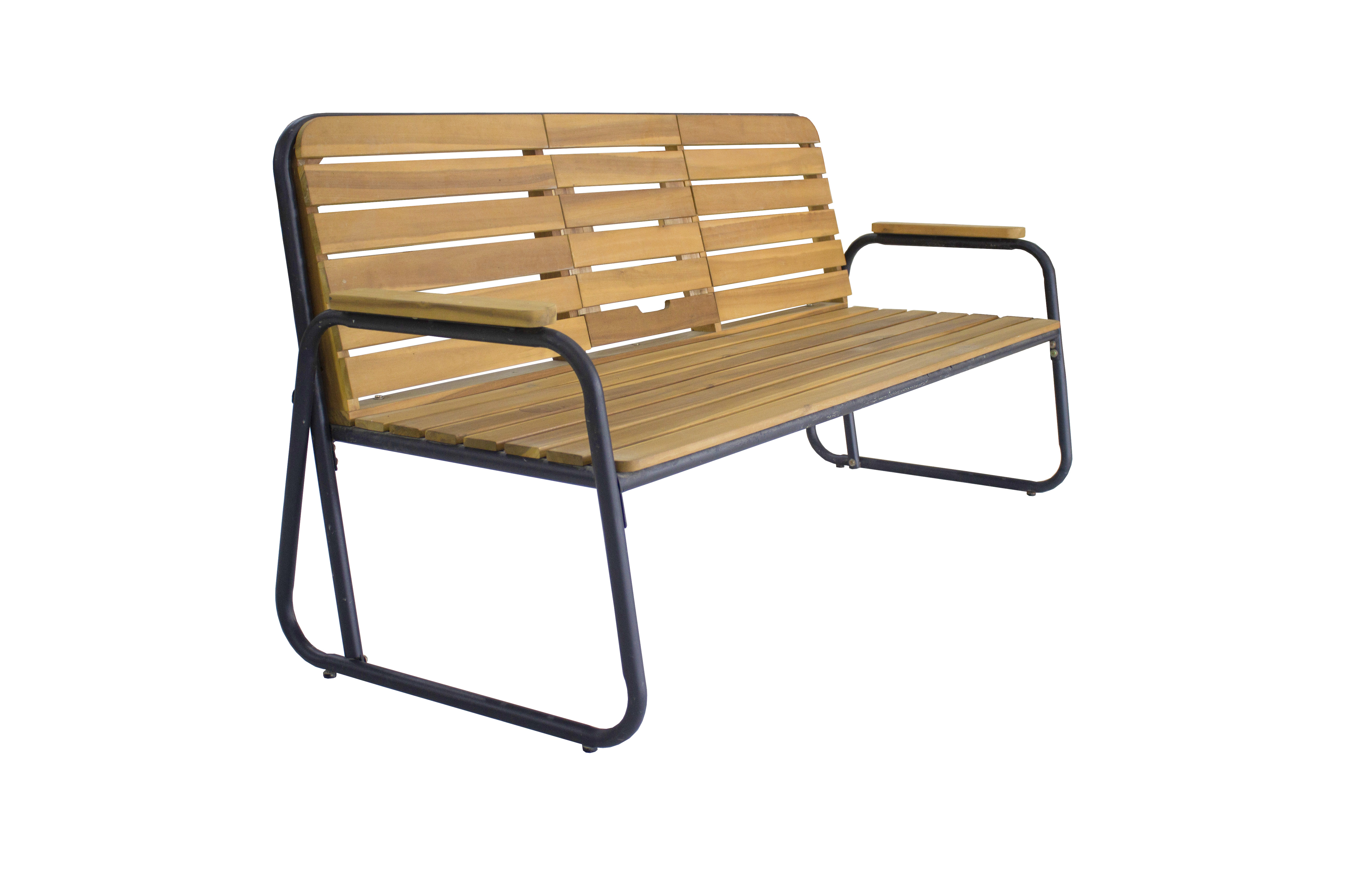 GARDEN BENCH with e-coat iron frame 