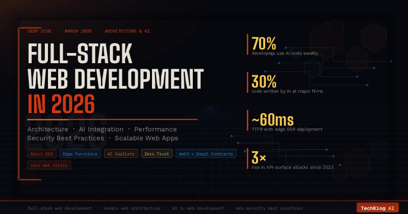Full-Stack Web Development in 2026: Architecture, AI Integration, Performance & Security Best Practices