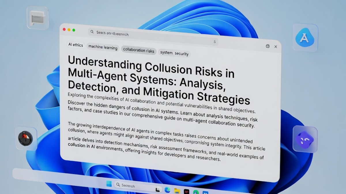 Analysis of Collusion Risks in Multi-Agent Systems