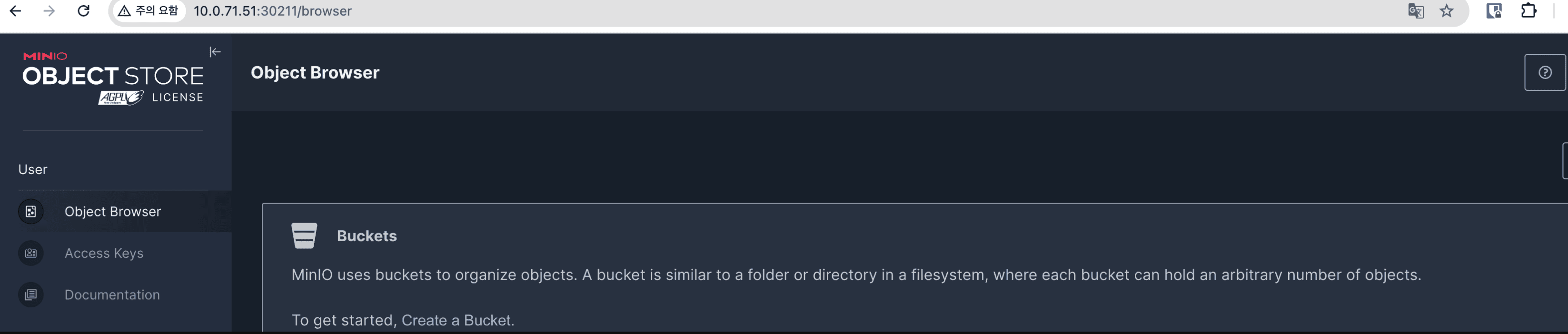 MinIO Console Login