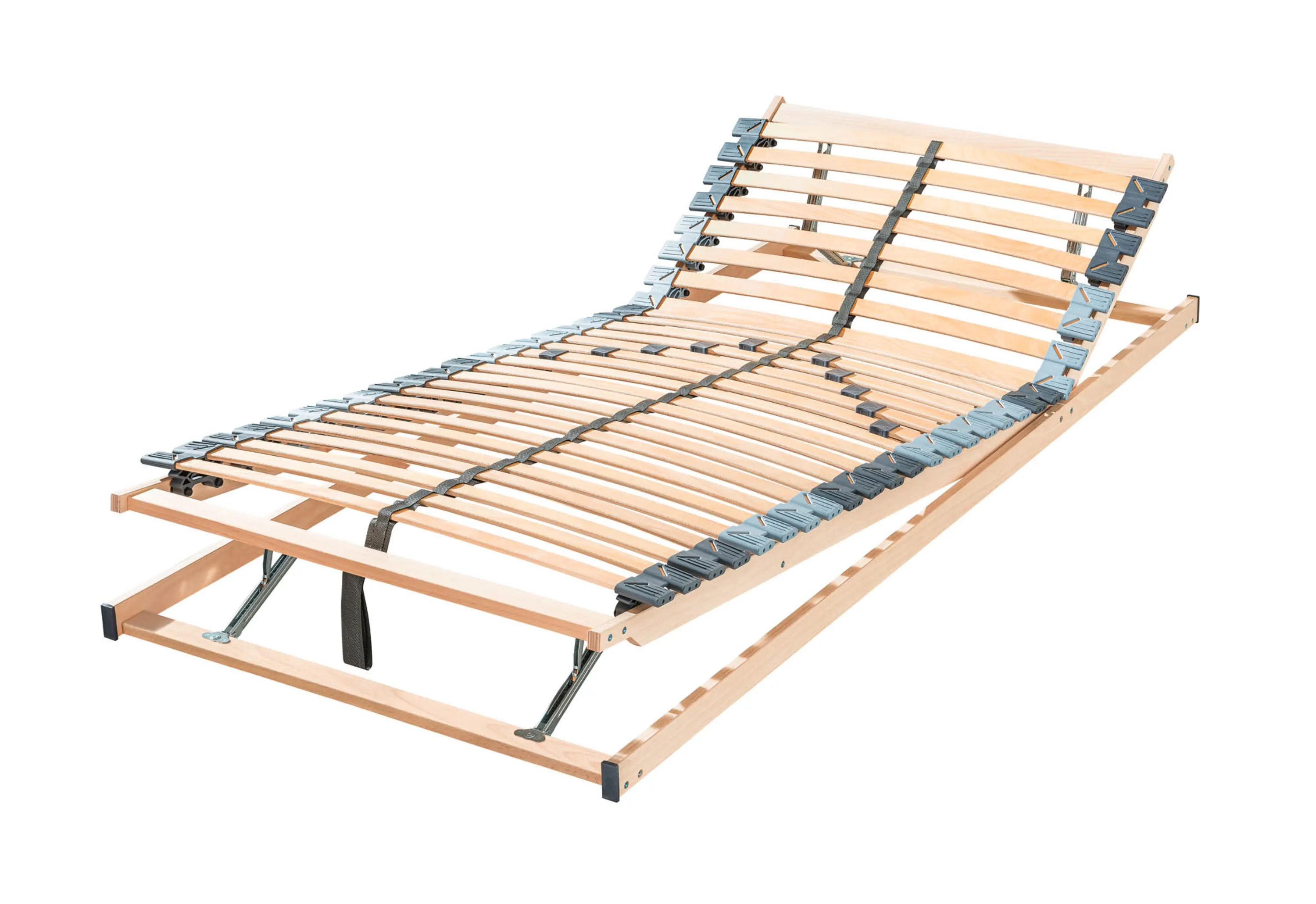 Holzbettrahmen mit einem Metallrahmen