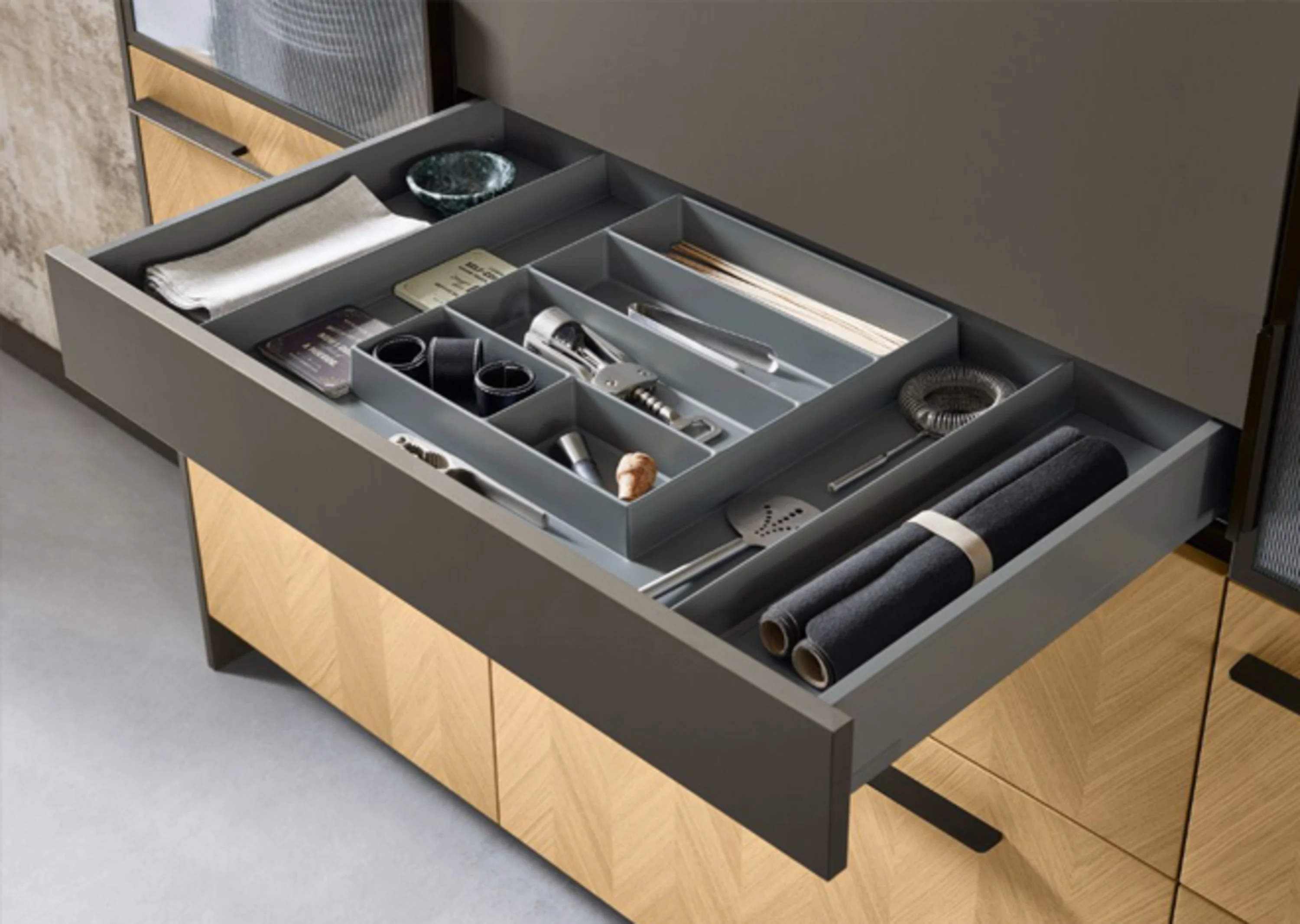 Schublade mit einer Schublade und Schublade mit einer Schublade