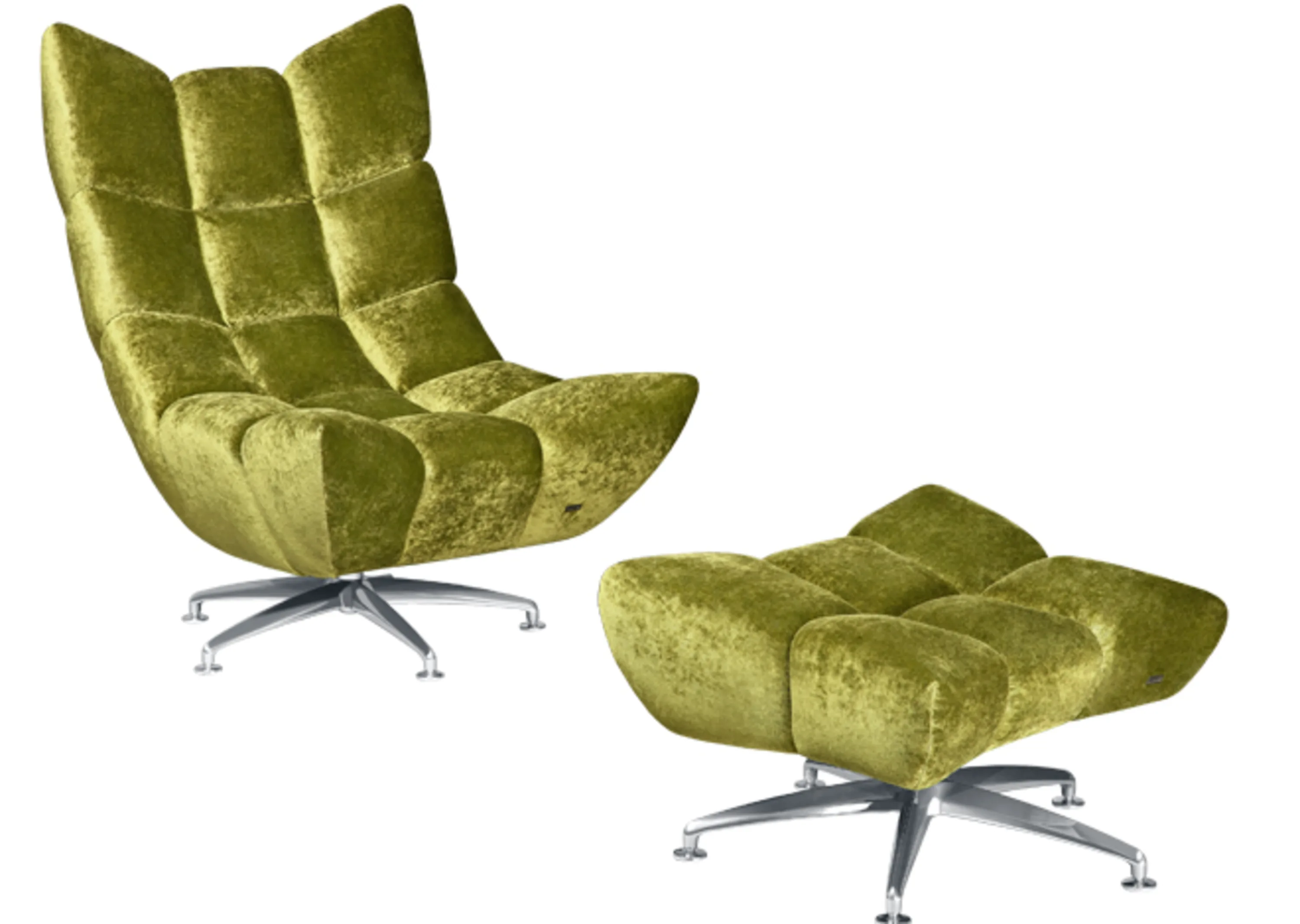 Paar grüne Samtstühle