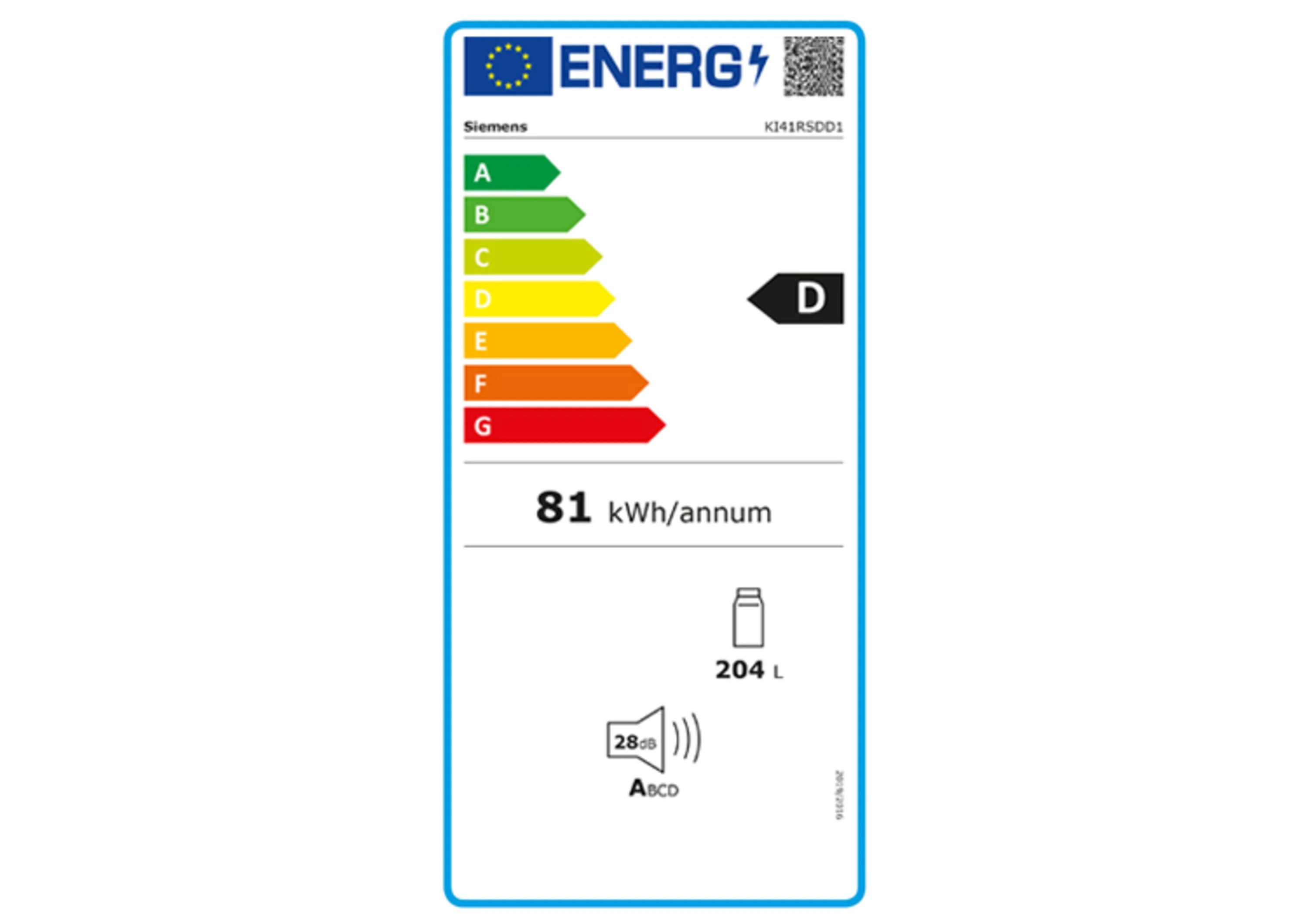 Energieetikett mit Energieetikett