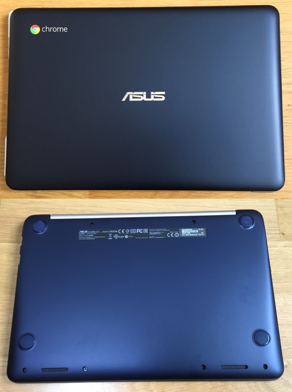 Chromebook表と裏 Chromebook表と裏