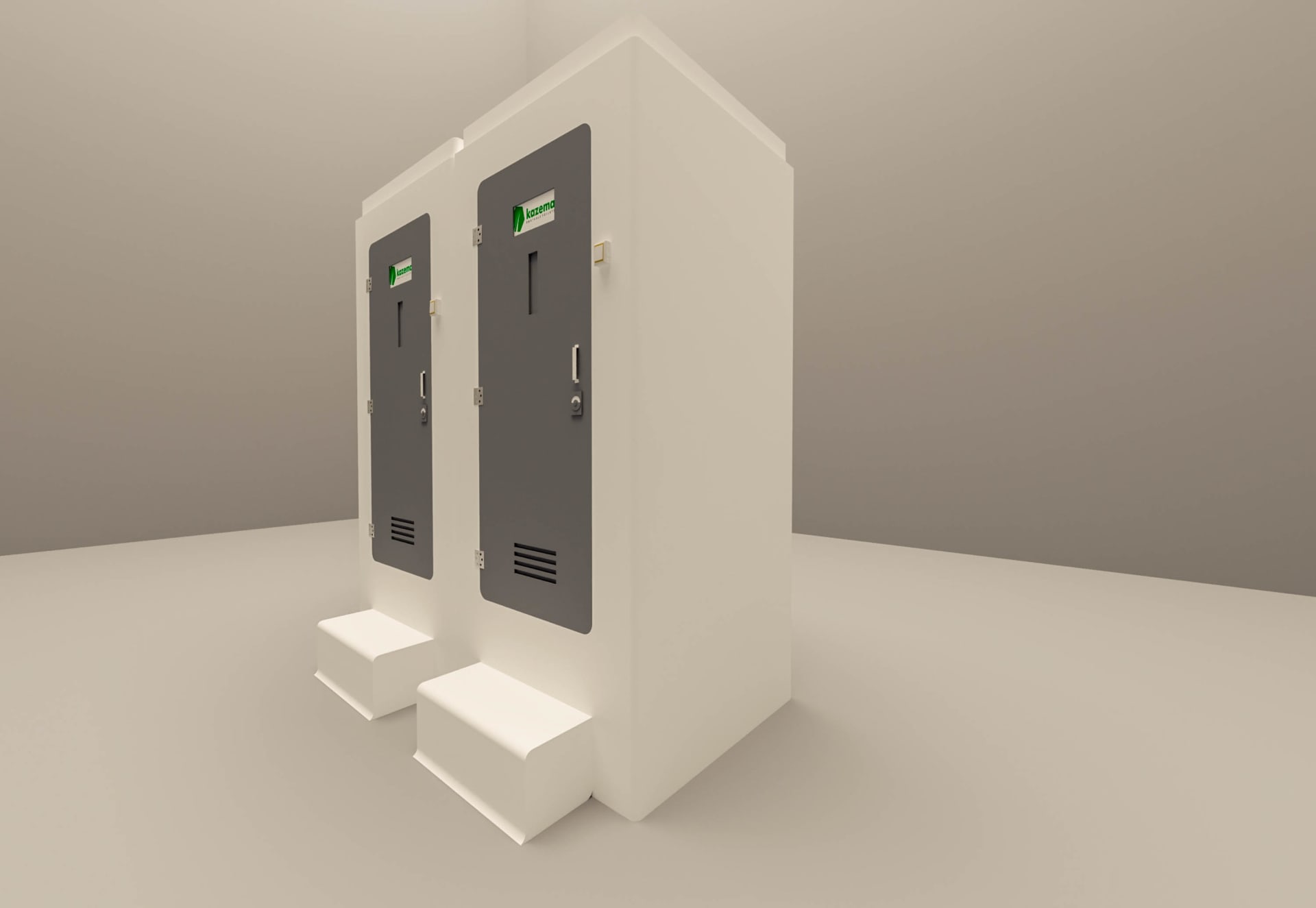 GRP Dual Cabin Portable Toilet