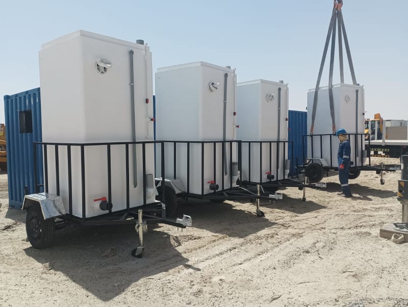Portable Trailer Toilet Western with both tanks 500Ltrs