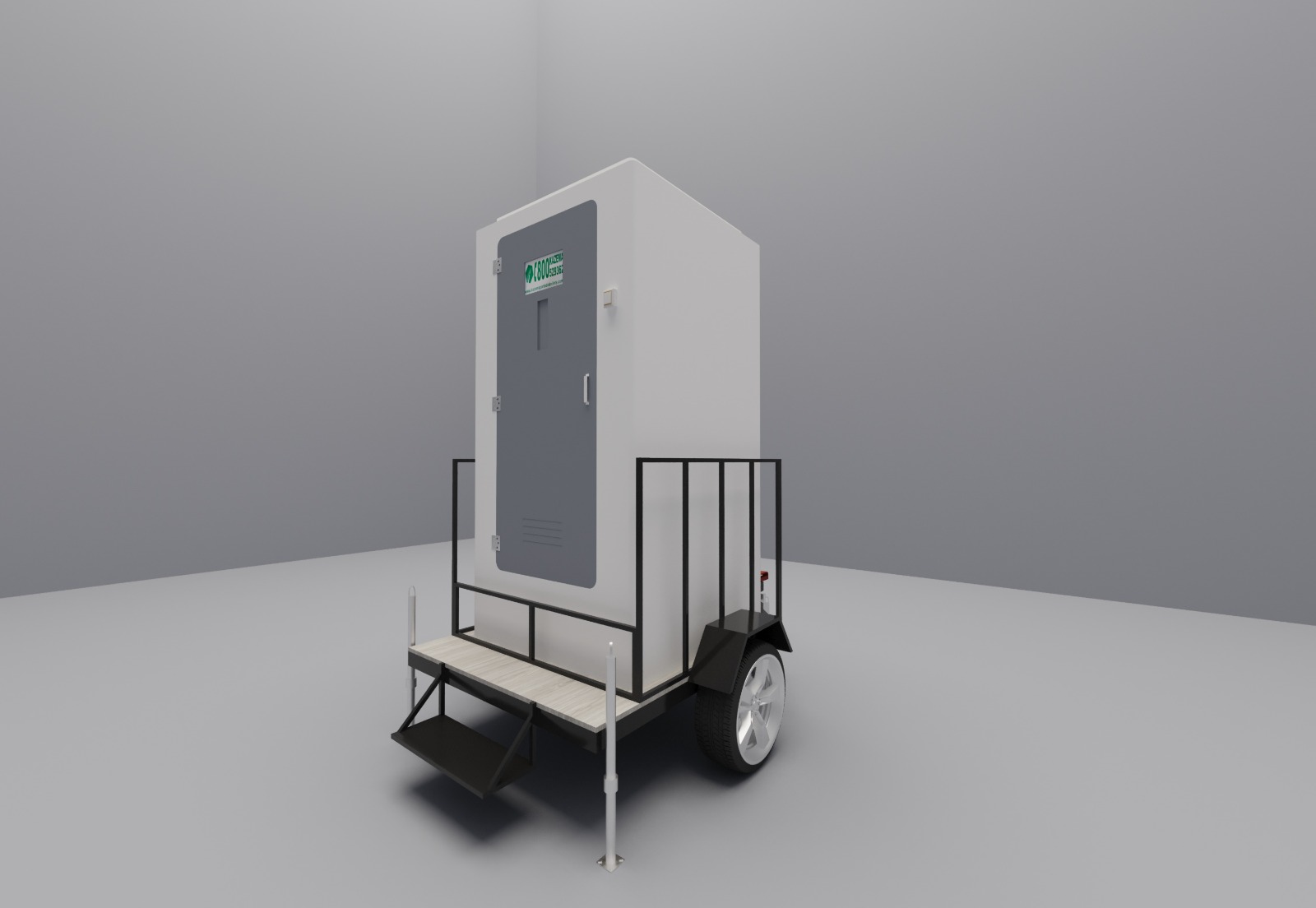 GRP Portable Toilet with Trailer - View 1