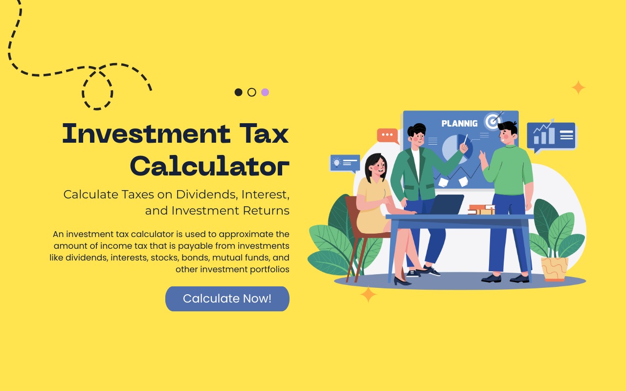 Investment Tax Calculator Concept