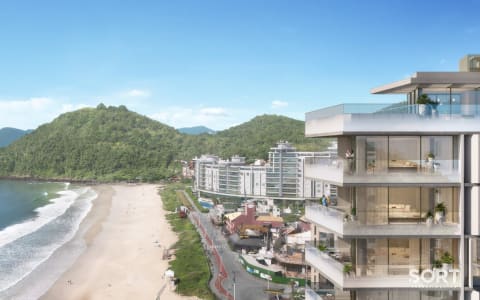 Fachada lateral Apartamento Frente Mar no Edifício Bravo Fachada lateral Apartamento Frente Mar no Edifício Bravo