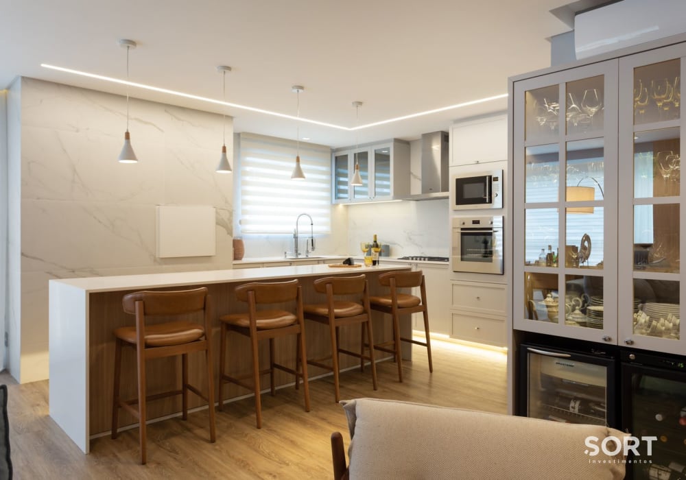 Bancada americana Apartamento no Edifício Ilha Sul