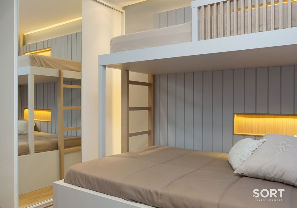 Suíte beliche Apartamento no Edifício Ilha Sul