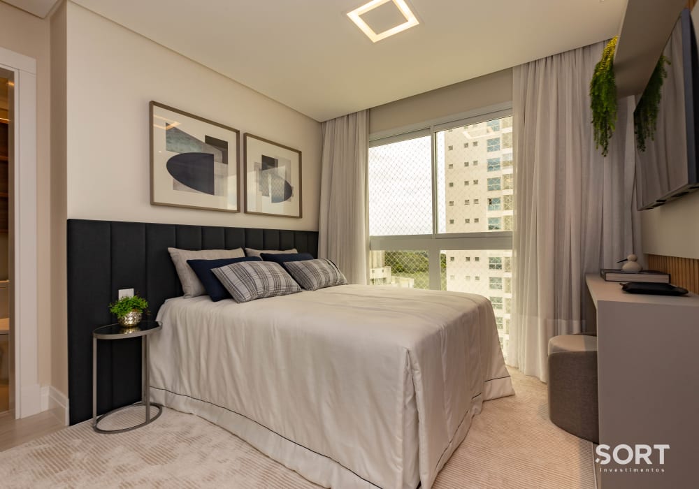 Quarto Apartamento Vista Mar no Edifício Infinity Coast
