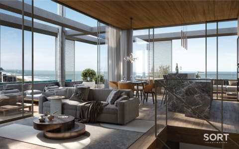 Sala de estar Horizon Luxury Residence Praia Brava Sala de estar Horizon Luxury Residence Praia Brava
