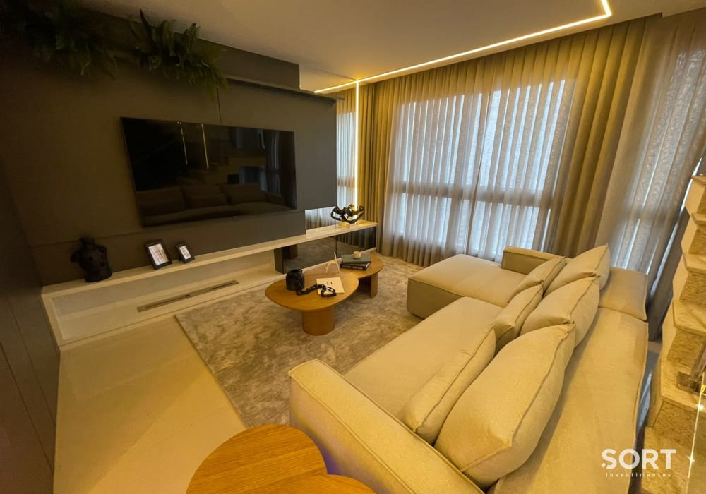 Sala de estar Apartamento Cobertura Duplex no Edifício Hamptons Village