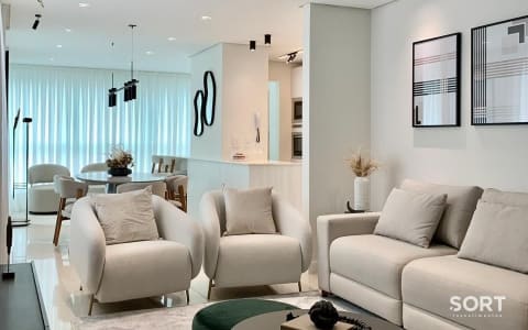 Sala de Estar Apartamento no Edifício L'Essence Residence