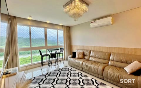 Living Apartamento Vista Mar no Edifício Mirante das Águas
