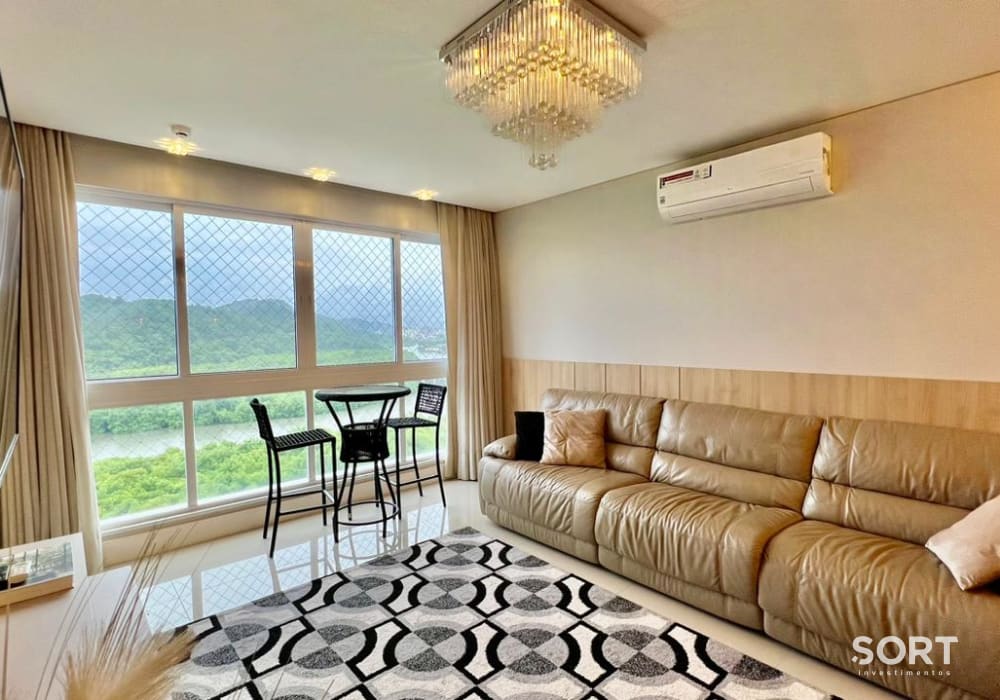 Living Apartamento Vista Mar no Edifício Mirante das Águas