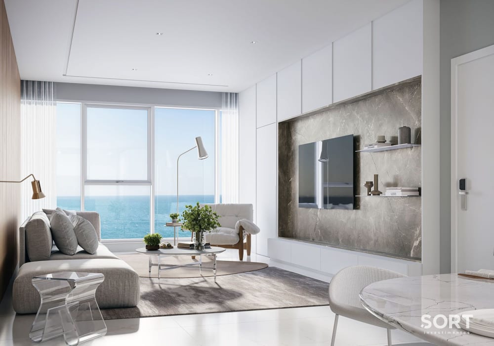 Sala de Estar Apartamento no Edifício Iconic Tower