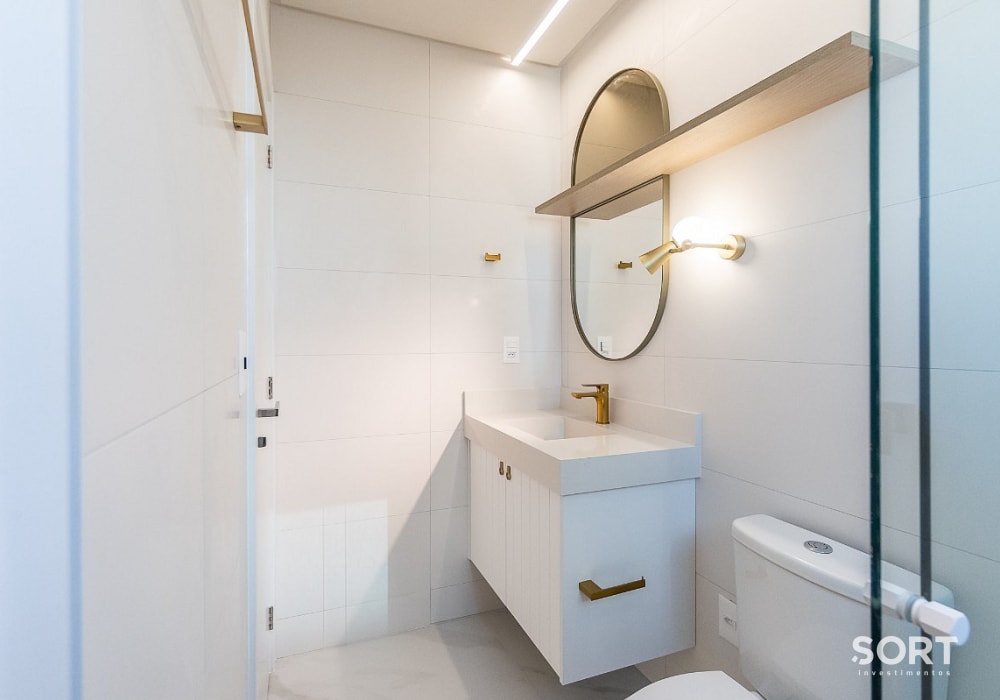 Banheiro Suíte Apartamento Vista Mar no Edifício Surfers Paradise - Praia Brava