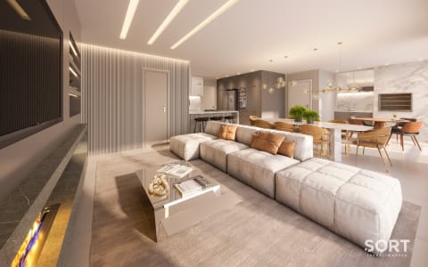 Salão de Festas Apartamento Villa Aurora Residence na Planta