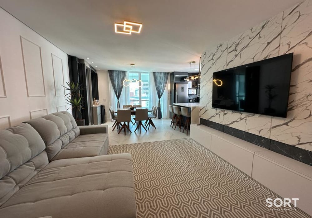 Sala de Estar Apartamento no Edifício Golden Bay