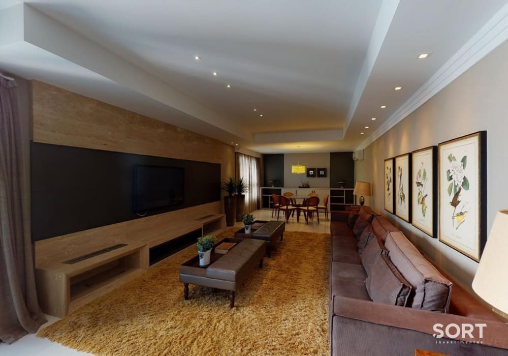 Sala de EStar Apartamento Cobertura Duplex Frente Mar no Edifício Costão da Barra