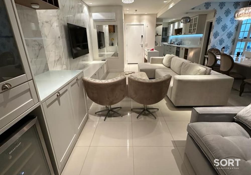 Sala de Estar Apartamento no Edifício Império das Ondas